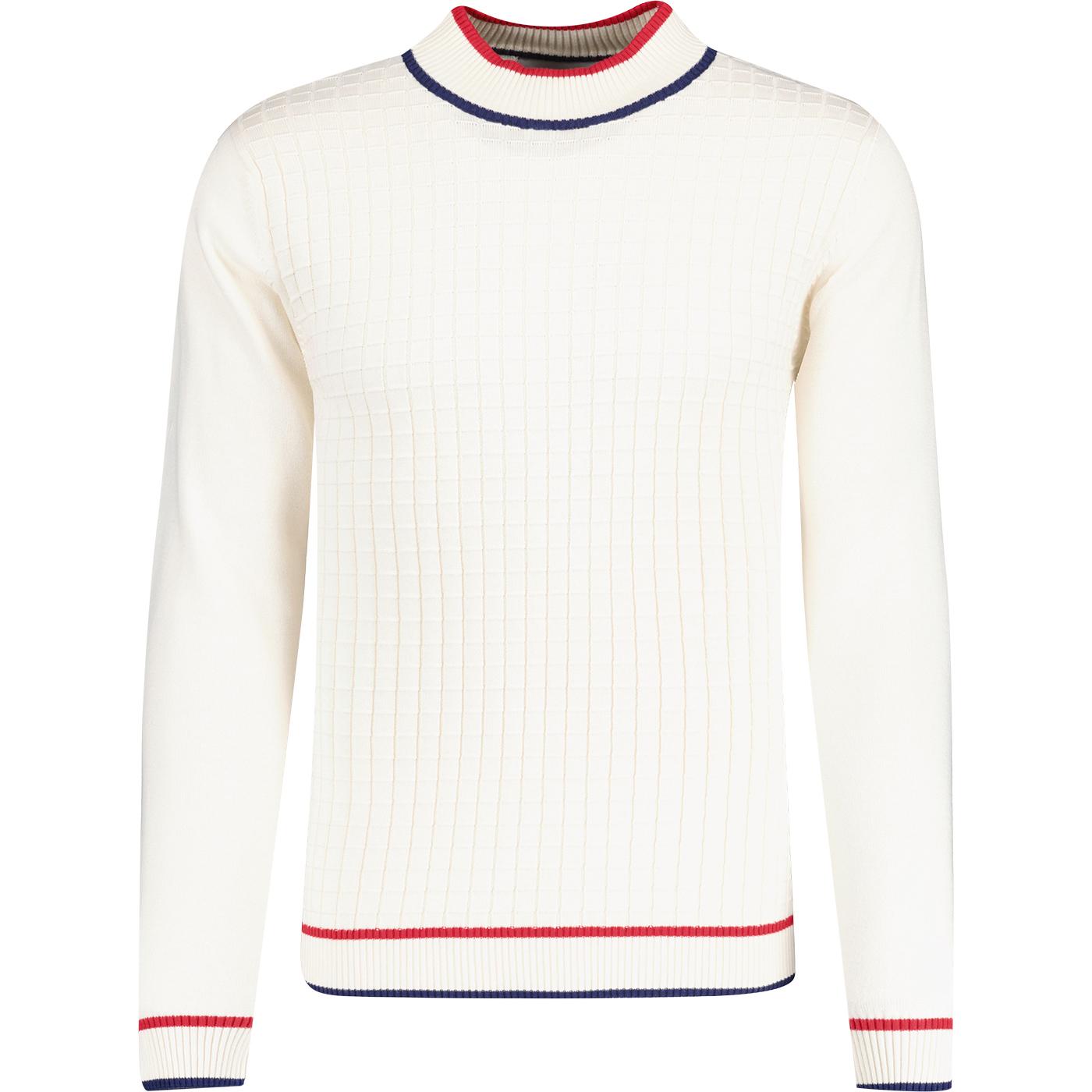 madcap england mens jacquard knit turtleneck jumper snow white madcap england mens jacquard knit turtleneck jumper snow white