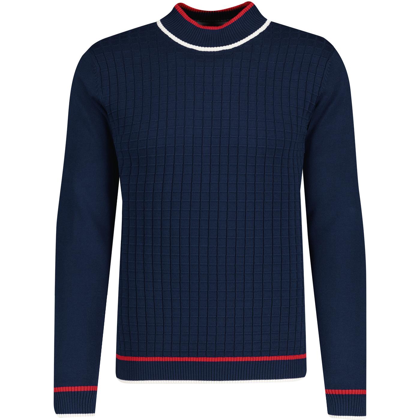 トップス YOKE 21AW ROTHKO JACQUARD CREW NECK Future Present - YOKE | Rothko Border Kid Mohair Crew Neck Knit