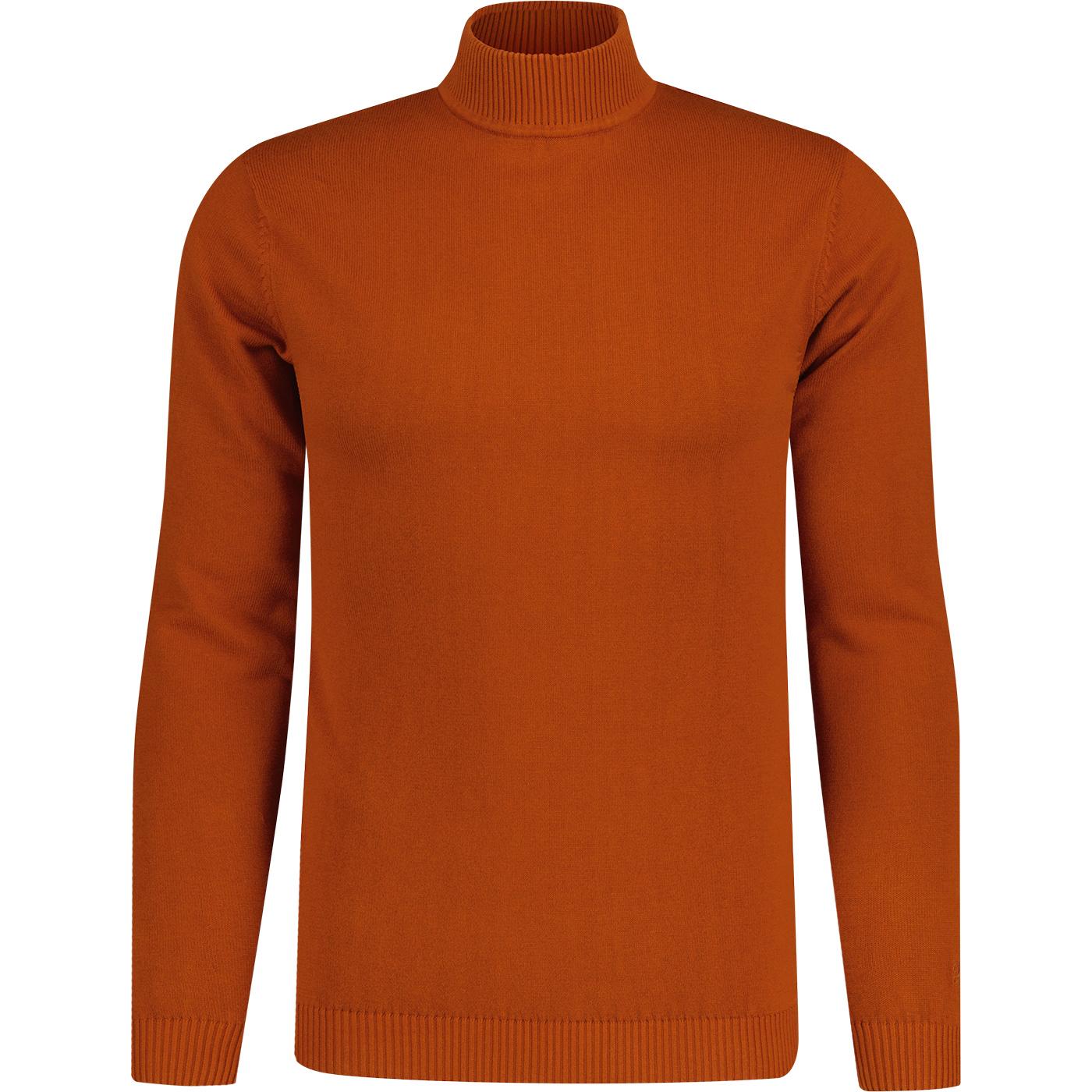 madcap england men eastwood slim fit knitted turtleneck jumper cinnamon stick brown madcap england men eastwood slim fit knitted turtleneck jumper cinnamon stick brown