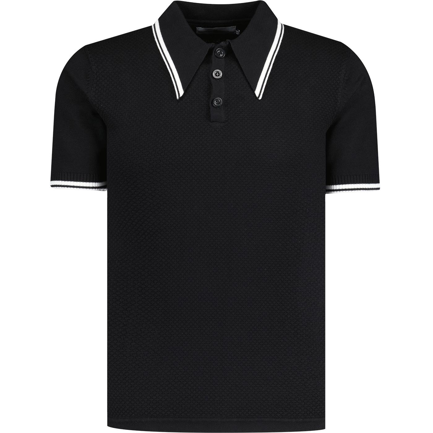 Empire MADCAP ENGLAND Retro Popcorn Knit Polo B