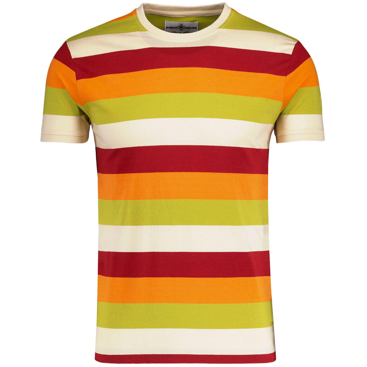 Madcap England Beatcomber Retro Surf Stripe T-shirt in McCartney's Tie MC515 Madcap England Beatcomber Retro Surf Stripe T-shirt in McCartney's Tie MC515
