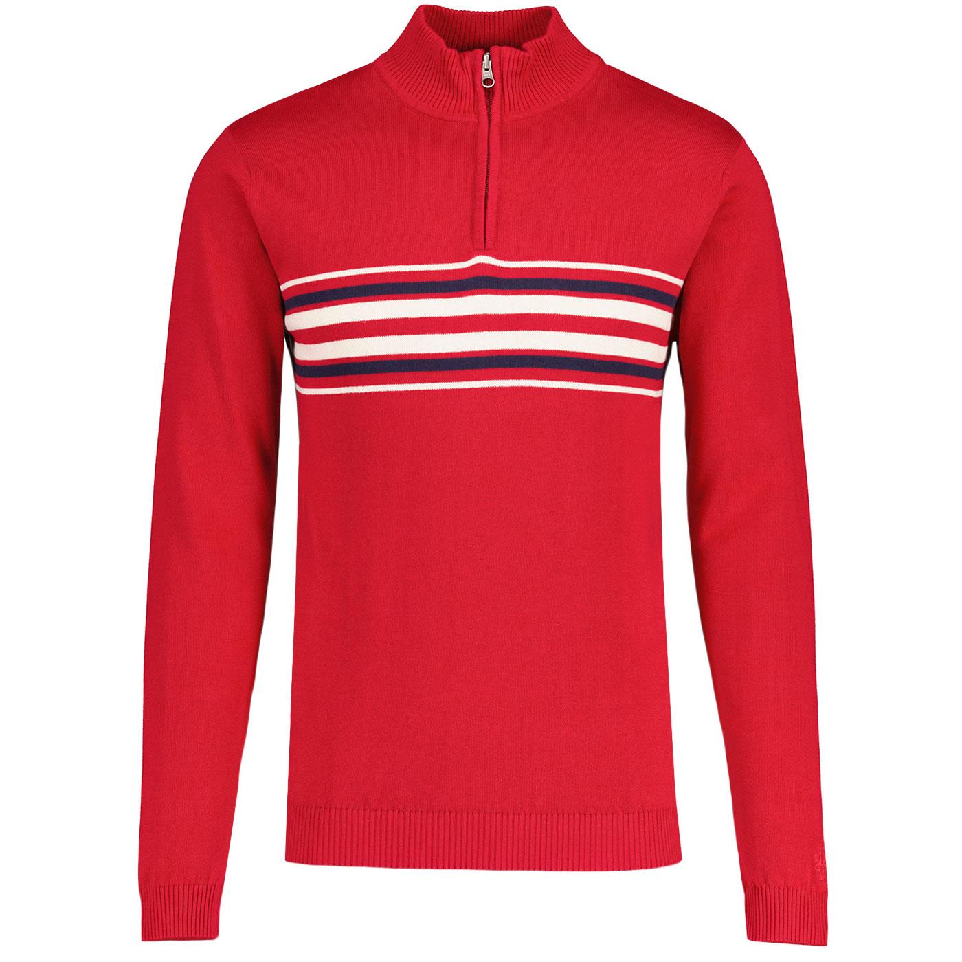 Madcap England Lytton Long Sleeve Knitted Cycling Top in Red MC1124 Madcap England Lytton Long Sleeve Knitted Cycling Top in Red MC1124