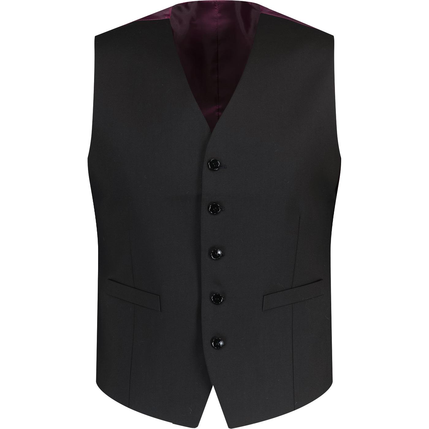 madcap england mens retro mod tailored suit waistcoat black madcap england mens retro mod tailored suit waistcoat black