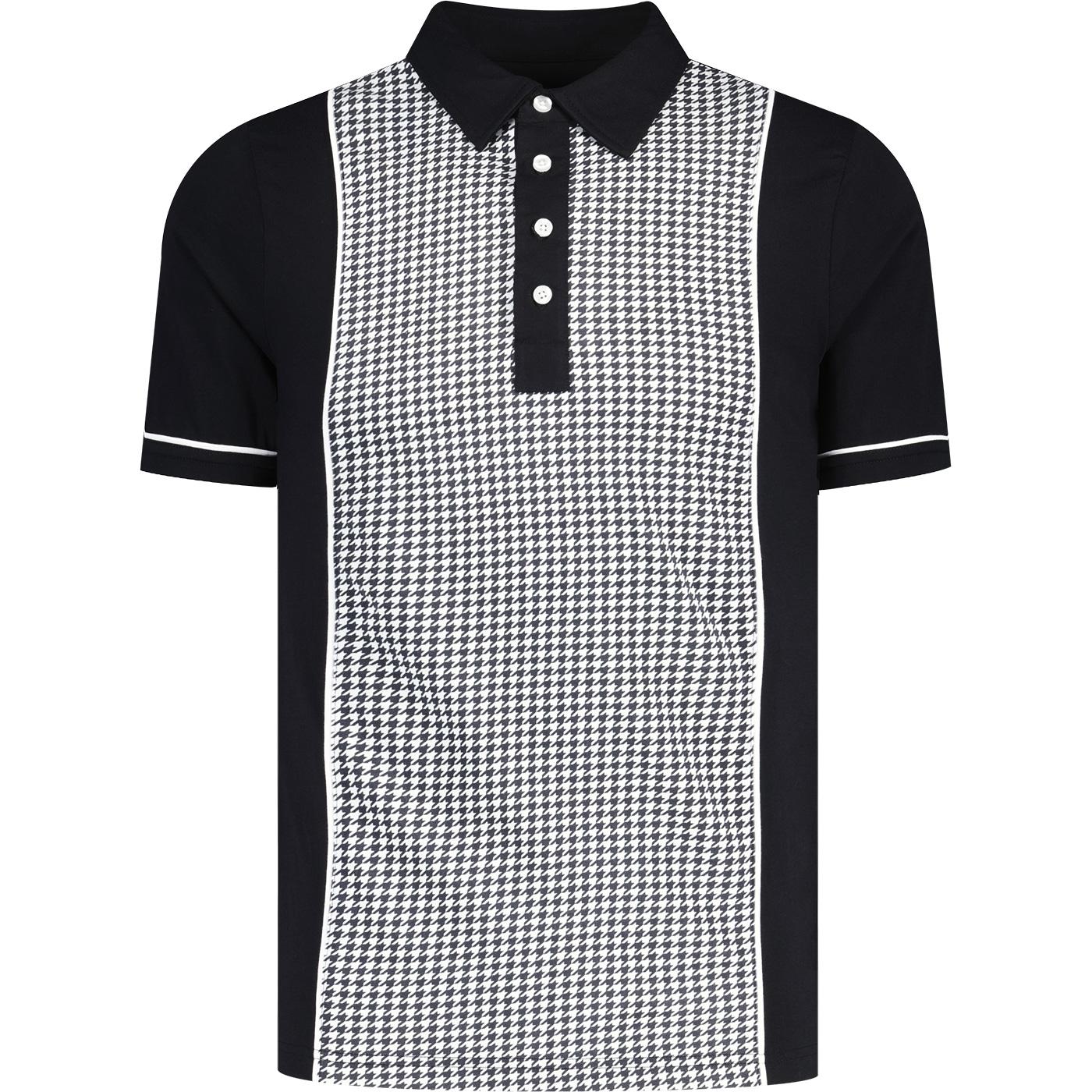 Pelham Madcap England 60s Dogtooth Jersey Polo CS