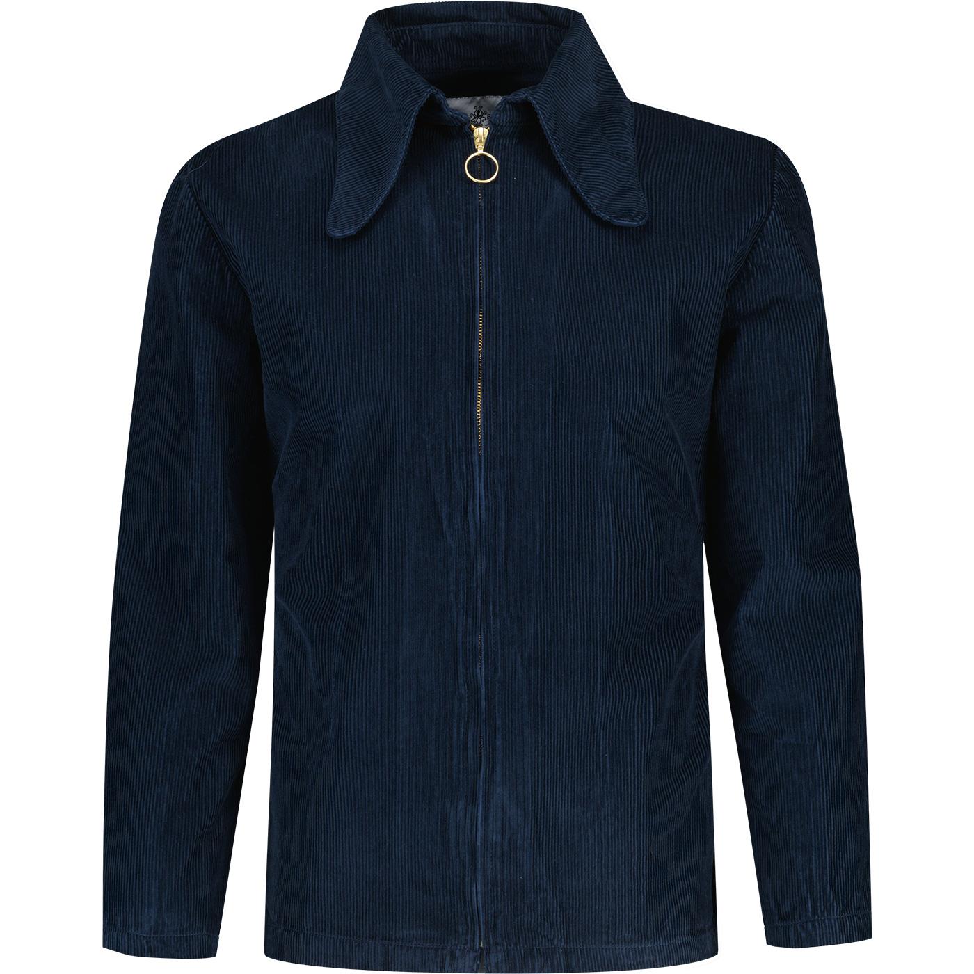 madcap england mens ziggy beagle collar cord zip through overshirt navy madcap england mens ziggy beagle collar cord zip through overshirt navy