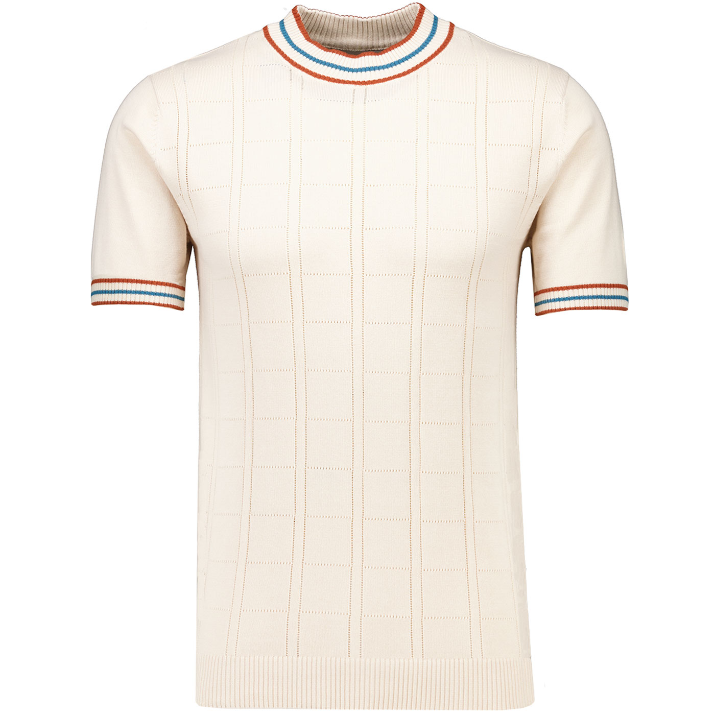 Wilson Madcap England Pointelle Knit 1960s Mod T-shirt in Birch