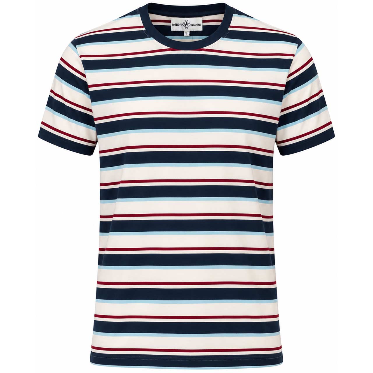 Lucky Number Retro Stripe T-Shirt Brown | Madcap England