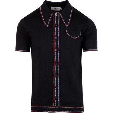 トップス Mad witch polo shirt Crawdaddy MADCAP ENGLAND Mod Micro Dash Knit Polo