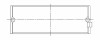 ACL Toyota/Lexus 2JZGE/2JZGTE 3.0L 0.025 Oversized High Performance Main Bearing Set - 7M8103H-.025 Technical Drawing