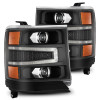 AlphaRex 16-18 Chevy 1500HD LUXX LED Proj Headlights BK w/Seq Actvn Light / SeqSig (Req PN 810023) - 880234 Photo - Primary