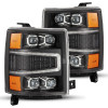 AlphaRex 04-15 Chevy 1500HD NOVA-Series LED Proj Headlights Black w/Activ Light/Seq Signal & SB DRL - 880239 Photo - Primary