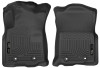 Husky Liners 2018 Toyota Tacoma Double Cab WeatherBeater Black Front Floor Liners - 13971