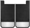 Husky Liners Universal 12in Wide Black Rubber Rear Mud Flaps w/ Weight - 55101