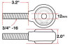 SPC Performance X Axis Sealed Flex Joint LH 3/4in-16x12mm BH x 2in W - 15733 Photo - Unmounted