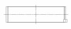 ACL 08+ Mitsubishi 4B11T Evo X 0.25mm Oversized High Performance Rod Bearing Set - 4B1236H-.25 Technical Drawing