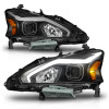 ANZO 13-15 Nissan Altima (w/o Factory HID Bulbs) Projector Headlights - w/ Light Bar Black Housing - 121569 User 1