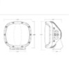 Rigid Industries Adapt XP w/ Amber PRO Lens (Pair) - 300515 Technical Drawing