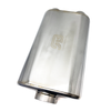 Stainless Bros 17in Overall Length 3in Thin Oval SS304 Muffler - 3in Offset In/Offset Out - 616-07623-0230 User 1