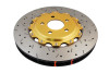 DBA 99-04 Audi A6 Quattro 4.2L Front 5000 Series Drilled & Slotted Rotor w/Gold Hat - 5240GLDXS Photo - out of package