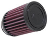 K&N Universal Air Filter Chrome Round Tapered Red -4in Flange ID x 1.125in Flange Length x 5.5in H - RG-1002RD-L