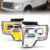 ANZO 09-14 Ford F-150 Full LED Proj Headlights w/Initiation Feature - Chrome - 111607 Photo - Primary