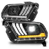 ANZO 13-14 Ford Mustang (w/ Factory HID/Xenon HL only) Projector Headlights w/Light Bar Black - 121572 Photo - Unmounted