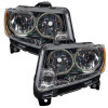 Oracle 11-13 Jeep Grand Cherokee Pre-Assembled Halo Headlights (Non HID) Chrome - Red - 7070-003 Photo - lifestyle view