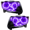 Oracle 11-13 Jeep Grand Cherokee Pre-Assembled Halo Headlights (Non HID) Chrome - UV/Purple - 7070-007 Photo - Primary