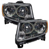 Oracle 11-13 Jeep Grand Cherokee Pre-Assembled Halo Headlights (Non HID) Chrome - UV/Purple - 7070-007 Photo - lifestyle view