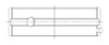 ACL Holden/Opel/Pont. 4 1.6/1.8/2.0/2.2 1982+ Race Series Main Bearings - 5M2327H-.025 Technical Drawing