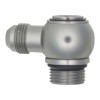 DeatschWerks 10AN ORB Male to 8AN Male Flare Low Profile 90-Degree Swivel - Anodized DW Titanium - 6-02-0418 Photo - Primary