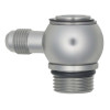 DeatschWerks 10AN ORB Male to 6AN Male Flare Low Profile 90-Degree Swivel - Anodized DW Titanium - 6-02-0420 Photo - Primary