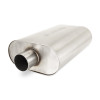 Mishimoto Universal Muffler with 2.5in Center Inlet/Outlet - Brushed - MMEXH-MF-25CCBR Photo - Primary