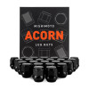 Mishimoto Steel Acorn Lug Nuts M14 x 1.5 - 24pc Set - Black - MMLG-AC1415-24BK Photo - Primary