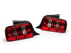Raxiom 05-09 Ford Mustang Coyote Tail Lights- Chrome Housing - Red/Clear Lens - 49123 Photo - Close Up