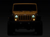 Raxiom 07-18 Jeep Wrangler JK 7-In LED Headlights Green Housing- Clear Lens - J154699 Photo - Close Up