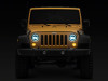 Raxiom 97-18 Jeep Wrangler TJ & JK Axial 7-In LED Headlights w/ DRL- Chrome Housing (Clear Lens) - J155569 Photo - Close Up
