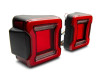 Raxiom 07-18 Jeep Wrangler JK Axial Series JL Style LED Tail Lights- BlkHousing- Red Lens - J164242 Photo - Close Up