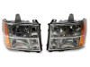 Raxiom 07-14 GMC Sierra 1500/2500 HD/3500 HD Axial OEM Rep Headlights- Chrome Housing (Clear Lens) - S518298 Photo - Close Up