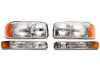 Raxiom 99-06 GMC Sierra 1500 Axial Series OEM Style Rep Headlights- Chrome Housing (Clear Lens) - S518302 Photo - Primary