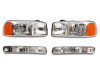 Raxiom 99-06 GMC Sierra 1500 Axial Series OEM Crystal Rep Headlights- Chrome Housing (Clear Lens) - S518303 Photo - Close Up