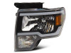 Raxiom 09-14 Ford F-150 Axial Series Headlight w/ SEQL LED Bar- Blk Housing (Clear Lens) - T566368 Photo - Close Up