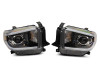 Raxiom 14-21 Toyota Tundra Axial Projector Headlights w/ SEQL LED Bar- Blk Housing (Clear Lens) - TU16011 Photo - Close Up