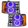 Oracle Lighting 07-13 GMC Sierra Pre-Assembled LED Halo Headlights - (Round Ring Design) -UV/Purple - 8165-007 Photo - in package