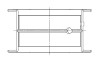 ACL Chev. V8 267-305-327-350 Race Series Engine Crankshaft Main Bearing Set - 5M909H-09 Technical Drawing