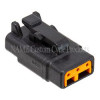 NAMZ Deutsch DTM 3-Position Plug w/3 Stamped Terminals & Wedgelock - Black (HD 74113-98BK) - MDP-3B Photo - Primary
