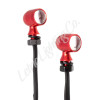 Letric Lighting 12mm Mini White Running Amber Turn Signal LEDs - Red Anodized - LLC-45CR-WA Photo - Primary