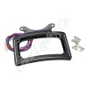 Letric Lighting 06-09 Street Glide Perfect Plate Light Black Curved License Plate Frame - LLC-CPPL-B4 Photo - Primary