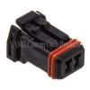 NAMZ JAE MX-1900 2-Position Female Black Socket Housing (HD 72906-11) - NJ-2S51 Photo - Primary