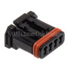 NAMZ JAE MX-1900 4-Position Female Black Socket Housing (HD 72908-11) - NJ-4S51 Photo - Primary